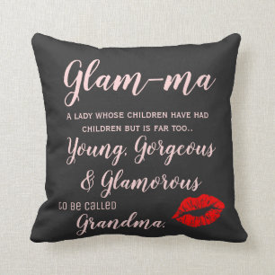 Glam ma Oma Weihnachtsgeschenk Kissen