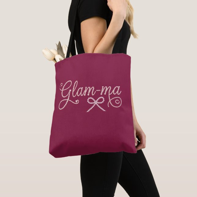 Glam-ma Pearl Schrift Großmutter-Tasche (Von Nahem)