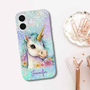 Glam Magical Unicorn Glittery iPhone 16 Hülle