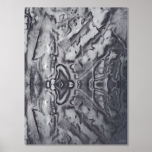 Glam Metal Silver Foil Print Foliendrucke