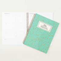 Glam Mint Green Gold Dots Muster Personalisiert