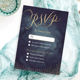 Glam Night Gold Glitzer Kalligraphie Hochzeit RSVP