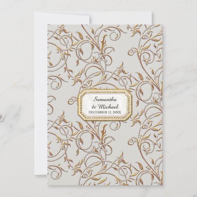 Glam Old Hollywood Regency Black Tie Lavender Einladung (Vorderseite)