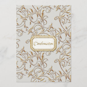 Glam Old Hollywood Regency Girl Cross Bestätigung Einladung