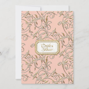 Glam Old Hollywood Regency Rosa Paare Babyshower Einladung