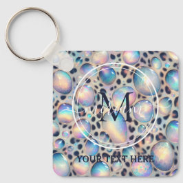 Glam Opal Leopard Print Girly Keychain Schlüsselanhänger