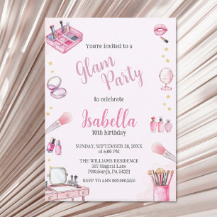 Glam Party Girl Beauty Wellness-Center Einladung