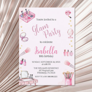 Glam Party Girl Beauty Wellness-Center Einladung