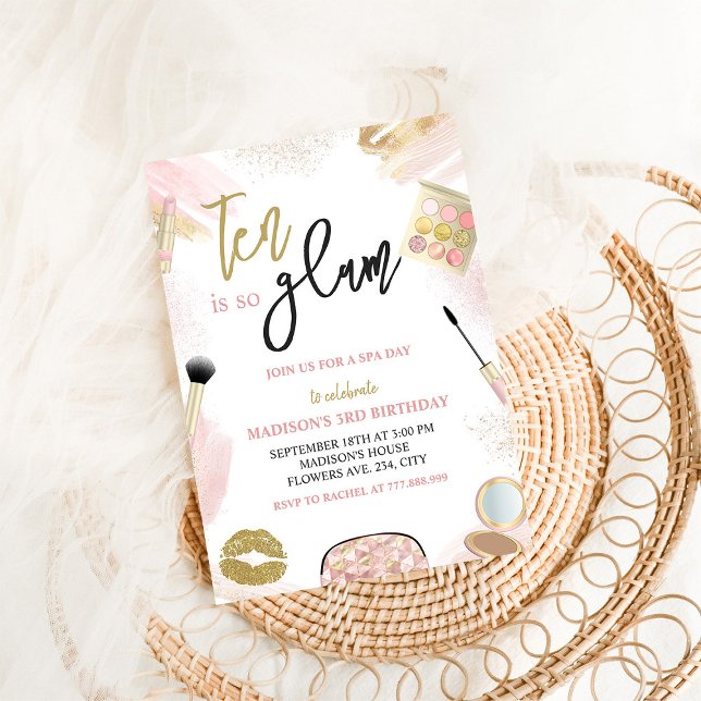 Glam Party Girl Makeup Wellness-Center 10. Geburts Einladung (Von Creator hochgeladen)