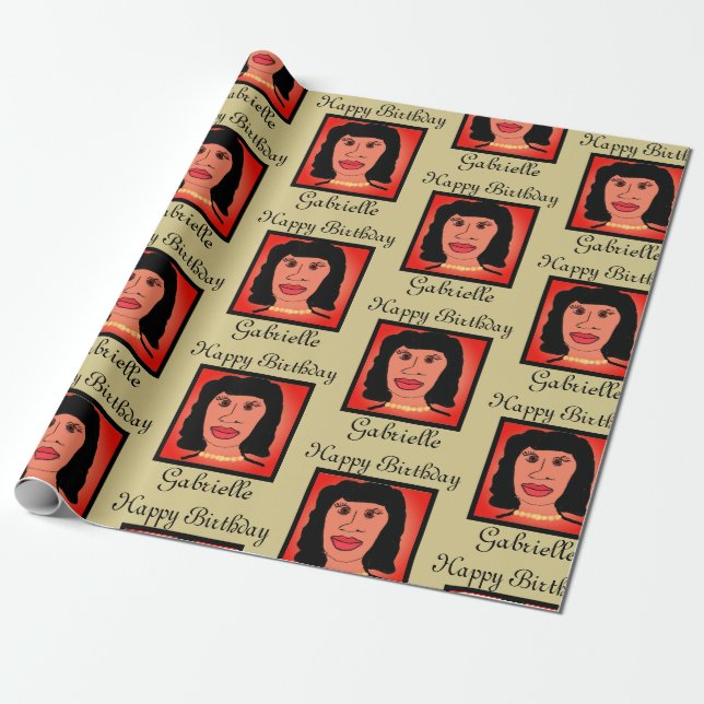 Glam Pearls Avatar Birthday Wrapping Paper Geschenkpapier (Ungerollt)