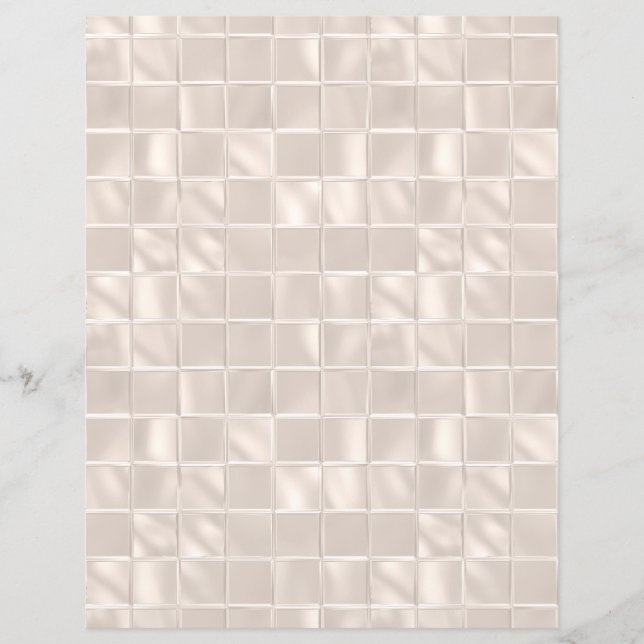 Glam Pearly Tiles Scrapbook Paper (Vorderseite)