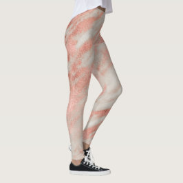 Glam Pink Abstrakt Marbella Muster Leggings