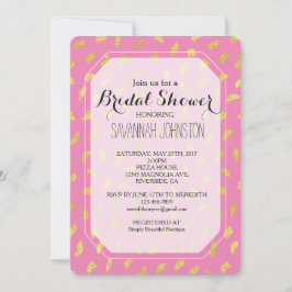 Glam Pink Abstraktes Brautparty Einladung