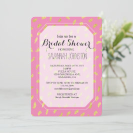 Glam Pink Abstraktes Brautparty Einladung