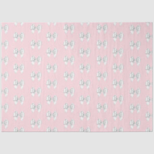 Glam Pink Aqua Blau Tiffany Thema Weiß Schleife Seidenpapier