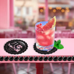 Glam Pink Black Fashion 21. Geburtstag Party<br><div class="desc">Glamouröses französisches Couture-inspiriert,  rosa und schwarz "21" 21. Geburtstag Design mit einem Hutkasten Kuchen,  rosa Stilettos und einem Schminkbeutel zwischen verschiedenen ungeöffneten Geburtstagsgeschenke und üppigen Kuchen. Ideal zum Feiern von Geburtstagsfeiern. Das Alter wird in einem uneditierbaren Imitat rosa Glitzer Schriftart erstellt.</div>