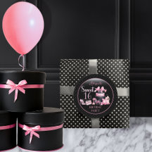 Glam Pink Black Fashion Sweet 16 Geburtstagsparty
