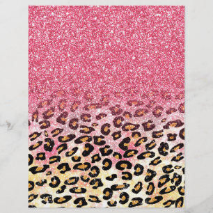 Glam Pink Glitzer Leopard Muster Flyer