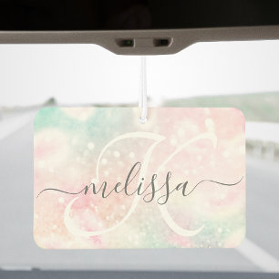 Glam Pink Glitzer Pastel Girly Pattern Autolufterfrischer