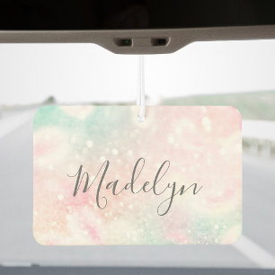 Glam Pink Glitzer Pastel Girly Pattern Autolufterfrischer