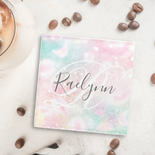 Glam Pink Glitzer Pastel Girly Pattern Glasuntersetzer