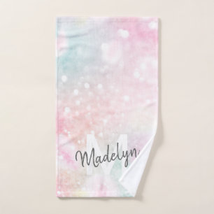 Glam Pink Glitzer Pastel Girly Pattern Handtuch