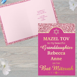 Glam Pink Grandtochter Niece Bat Mitzvah Gold