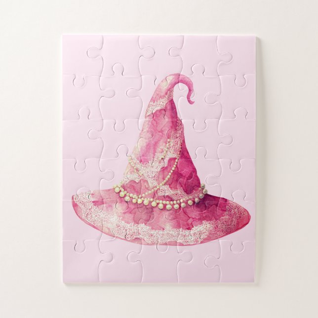 Glam Pink Hexenhut Puzzle (Vertikal)