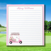 Glam Pink Personalisiert Golf Warenkorb Name Linke