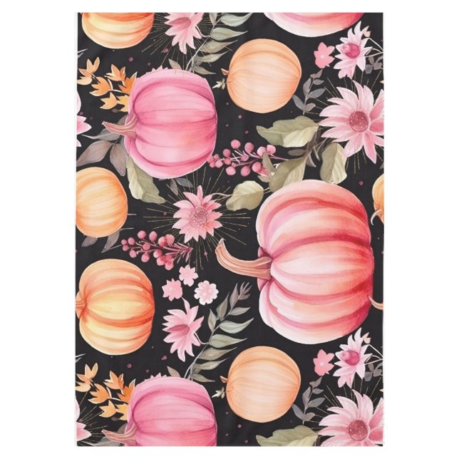 Glam Pink Pumpkin Tablecloth Tischdecke (Vorderseite)