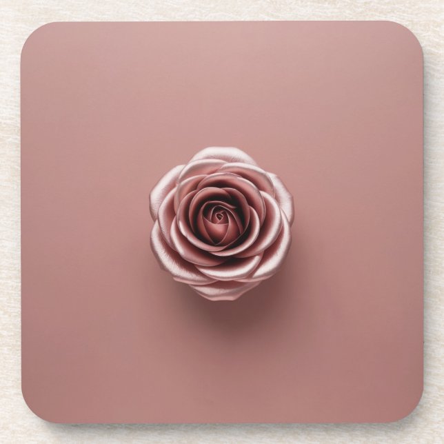 Glam Pink Rose Untersetzer Set (Vorderseite)