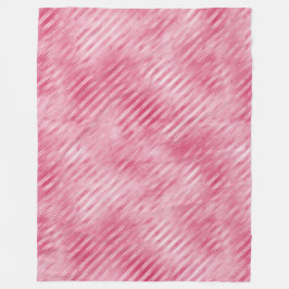 Glam Pink Streifen Fleecedecke