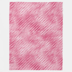 Glam Pink Streifen Fleecedecke