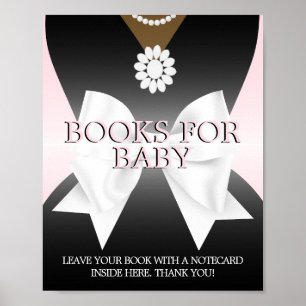 Glam Pink Tiffany Babydusche Bücher für Babysignat Poster