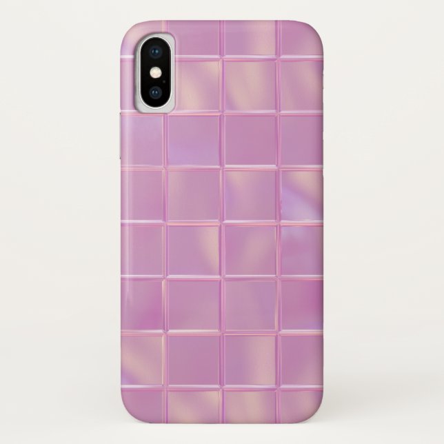 Glam Pink Tiles Handy Case (Rückseite)