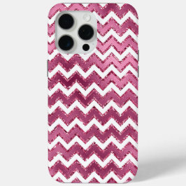 Glam Pink White Zigzag Streifen Case-Mate iPhone Hülle