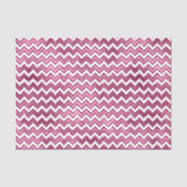 Glam Pink White Zigzag Streifen Seidenpapier