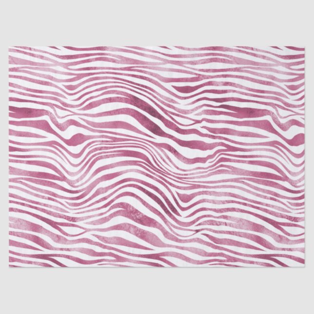 Glam Pink Zebra Print Seidenpapier (Vorderseite)