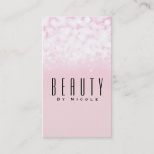 Glam Pinker Chic Bokeh Glamour Lichter Modern Visitenkarte
