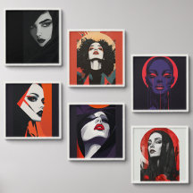 Glam Portraits, Pop Art Woman, Retro