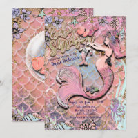 Glam Prego Mermaid Gold Glitzer Baby Dusche