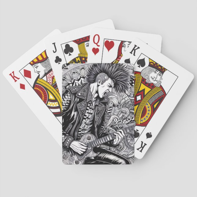 Glam Punk Rock Rockabilly Playing Cards Spielkarten (Rückseite)