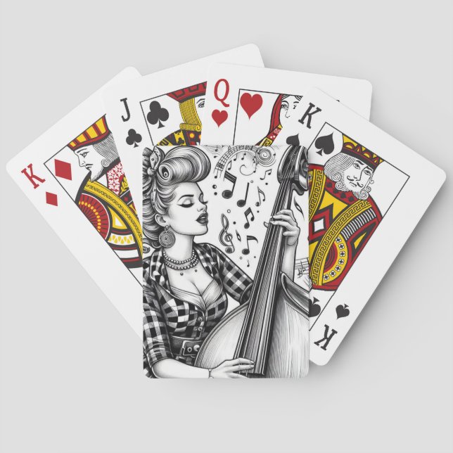Glam Punk Rock Rockabilly Spielkarten (Rückseite)