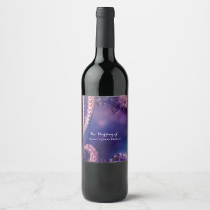 Glam Purple Glow Chic Glamour Party Weinlabels Weinetikett