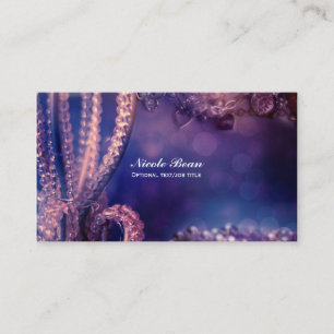 Glam purpurfarbener Glow Chic Glamour Perlen Elega Visitenkarte