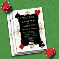 Glam QR Code Art Deco Casino Vegas Poker Hochzeit