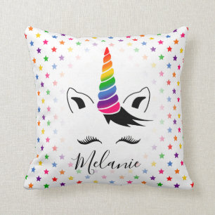 Glam Rainbow Unicorn Kissen