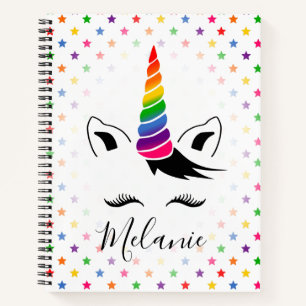 Glam Rainbow Unicorn Notizbuch