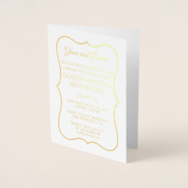 Glam Real Gold Foil 50. Hochzeitstag Folienkarte