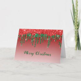 Glam Red Green Glitter Drives Weihnachten